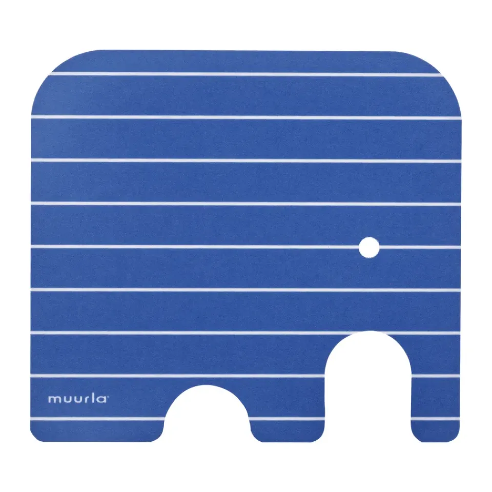 Muurla Elephant glass coaster 11x10 cm, Blue Sale