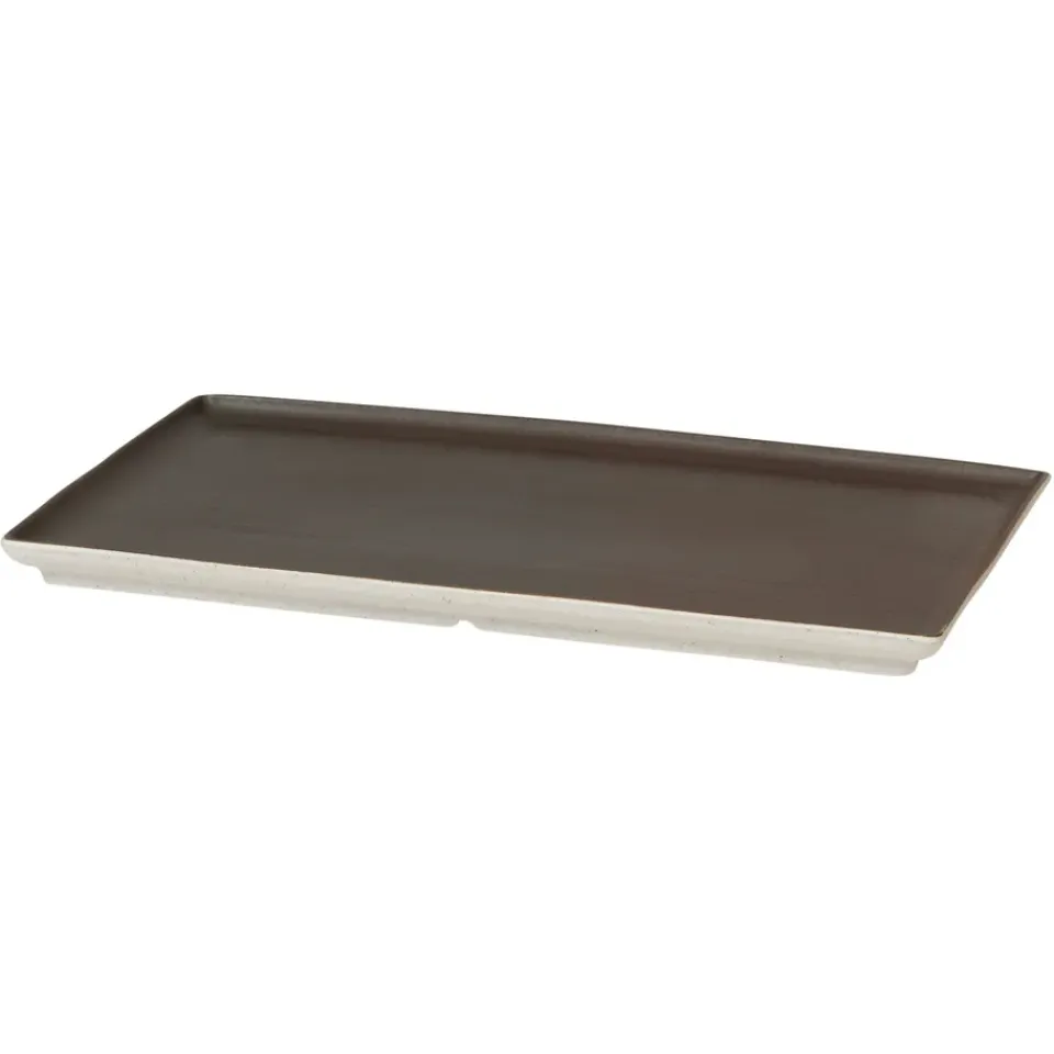 Broste Copenhagen Eli plate 15x26 cm, matte charcoal Grey Clearance