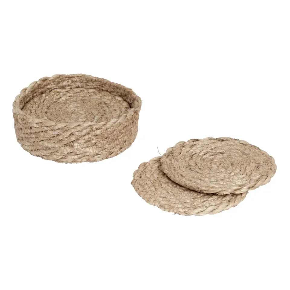 Dixie Elin coaster Ø10.5 cm 6-pack, Naturalgrey Beige Online
