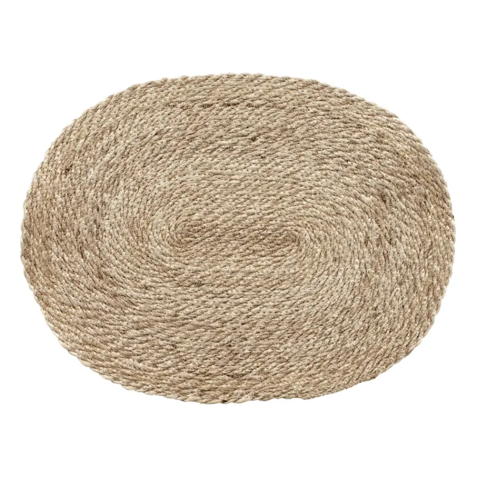 Dixie Elin placemat twist oval, Natural-grey Beige Clearance