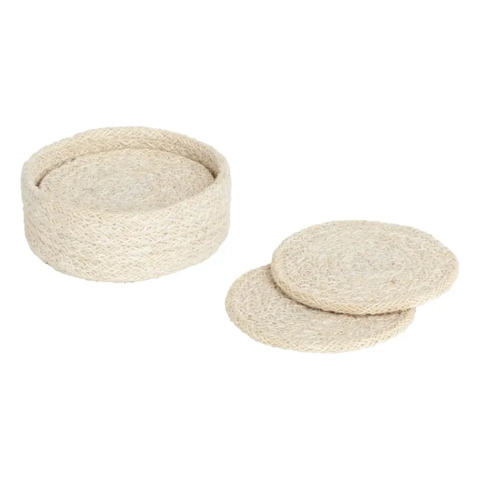 Dixie Ella coaster Ø10.5 cm 6-pack, Pure White Outlet