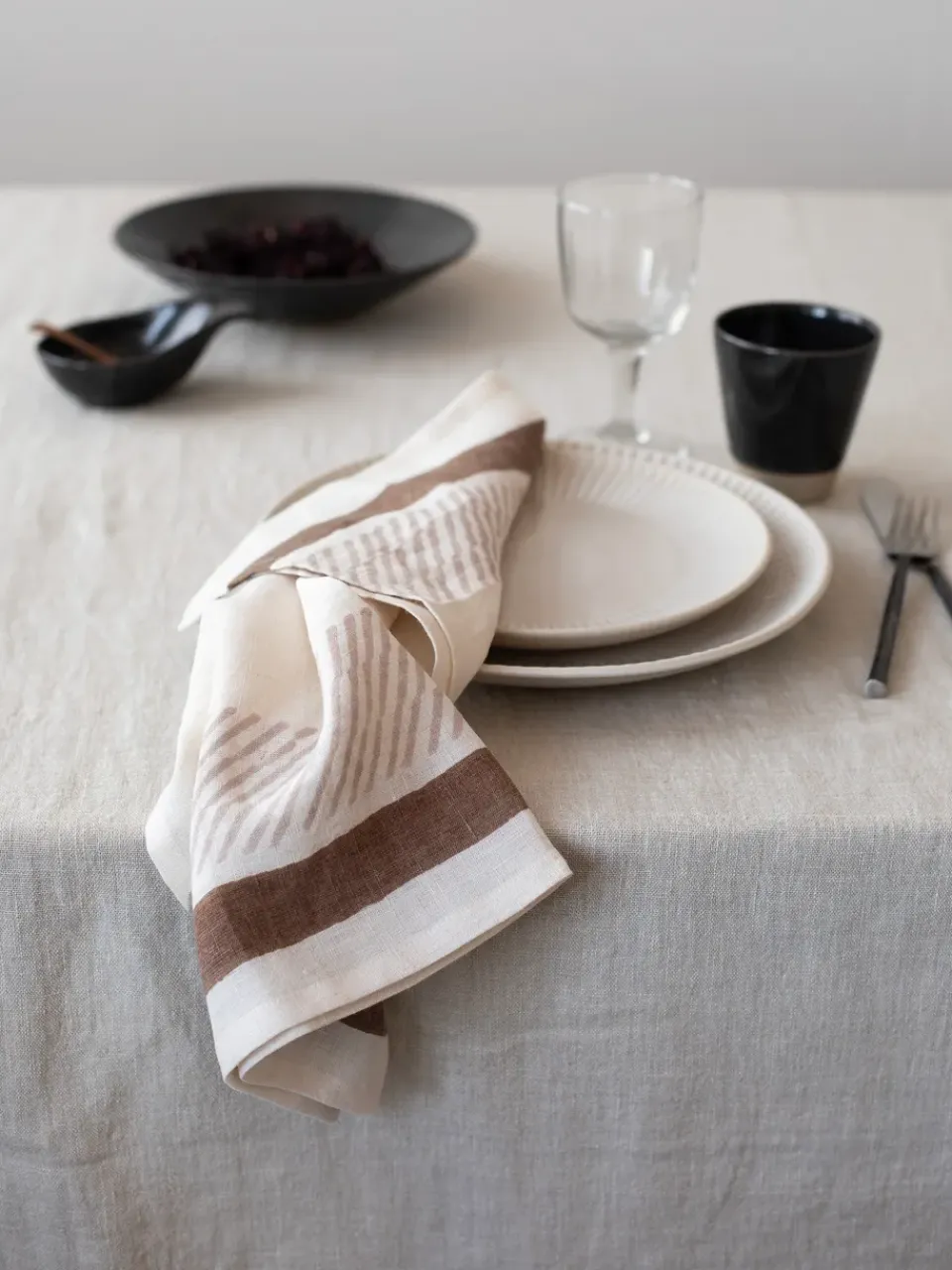 Tell Me More Ella napkin 50x50 cm, Brown Clearance