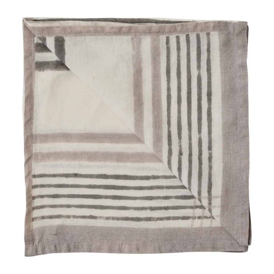 Tell Me More Ella napkin 50x50 cm, checkered Grey Clearance