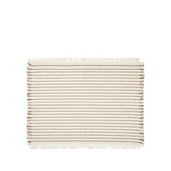 Broste Copenhagen Elouise placemat 41.5x32 cm, Bone- fungi grey White