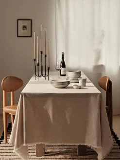 Broste Copenhagen Elouise tablecloth 160x200 cm, Gray Grey Best