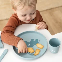 Done by deer Elphee foodie children's plate Ø20 cm, Blue Sale