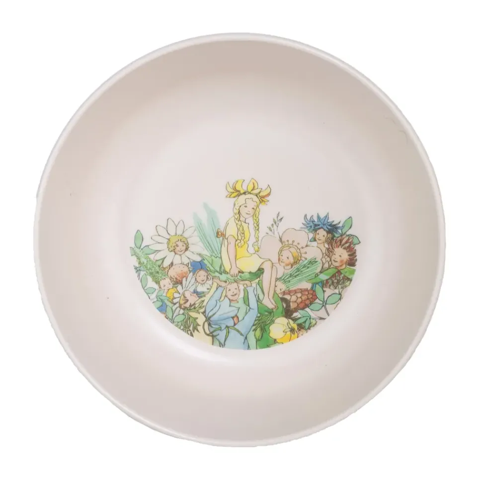 Rätt Start Elsa Beskow Blomsterfesten bowl Ø14.5 cm, White Multi Sale