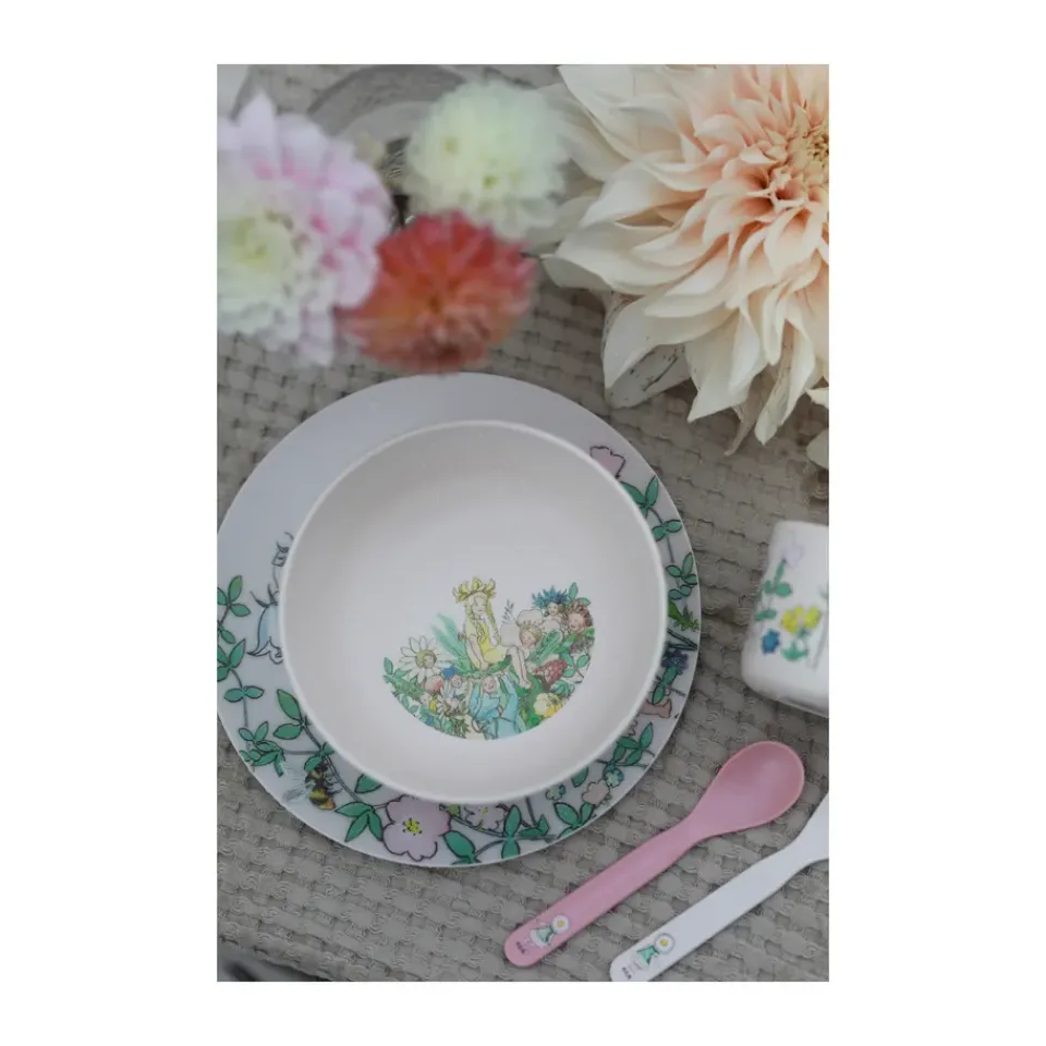 Rätt Start Elsa Beskow Blomsterfesten bowl Ø14.5 cm, White Multi Sale