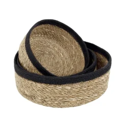Dixie Emil bread basket 3-pack, nature-black BeigeBlack Hot