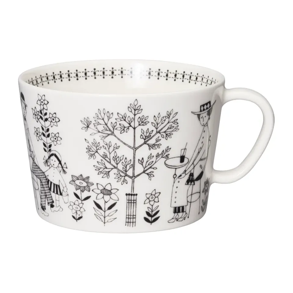 Arabia Emilia cup 40 cl, Black-white BlackWhite Outlet