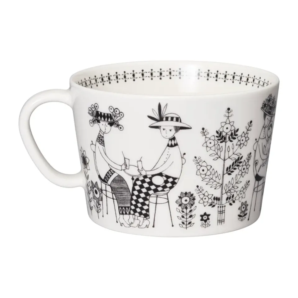 Arabia Emilia cup 40 cl, Black-white BlackWhite Outlet
