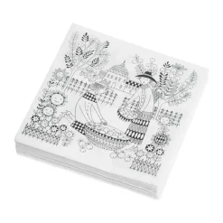 Arabia Emilia paper napkins 33x33 cm 20-pack, Black-white BlackWhite Clearance
