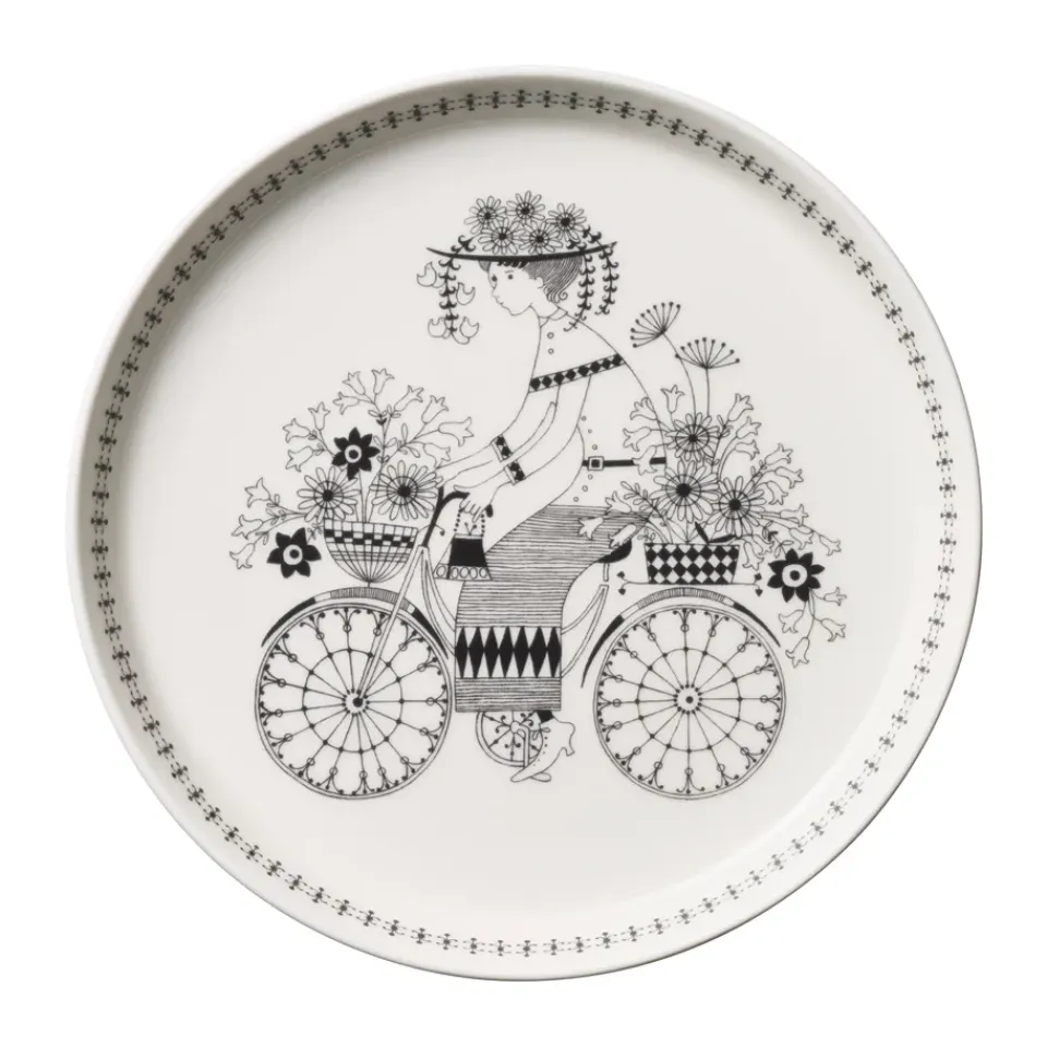 Arabia Emilia plate Ø19 cm, Black-white BlackWhite Outlet
