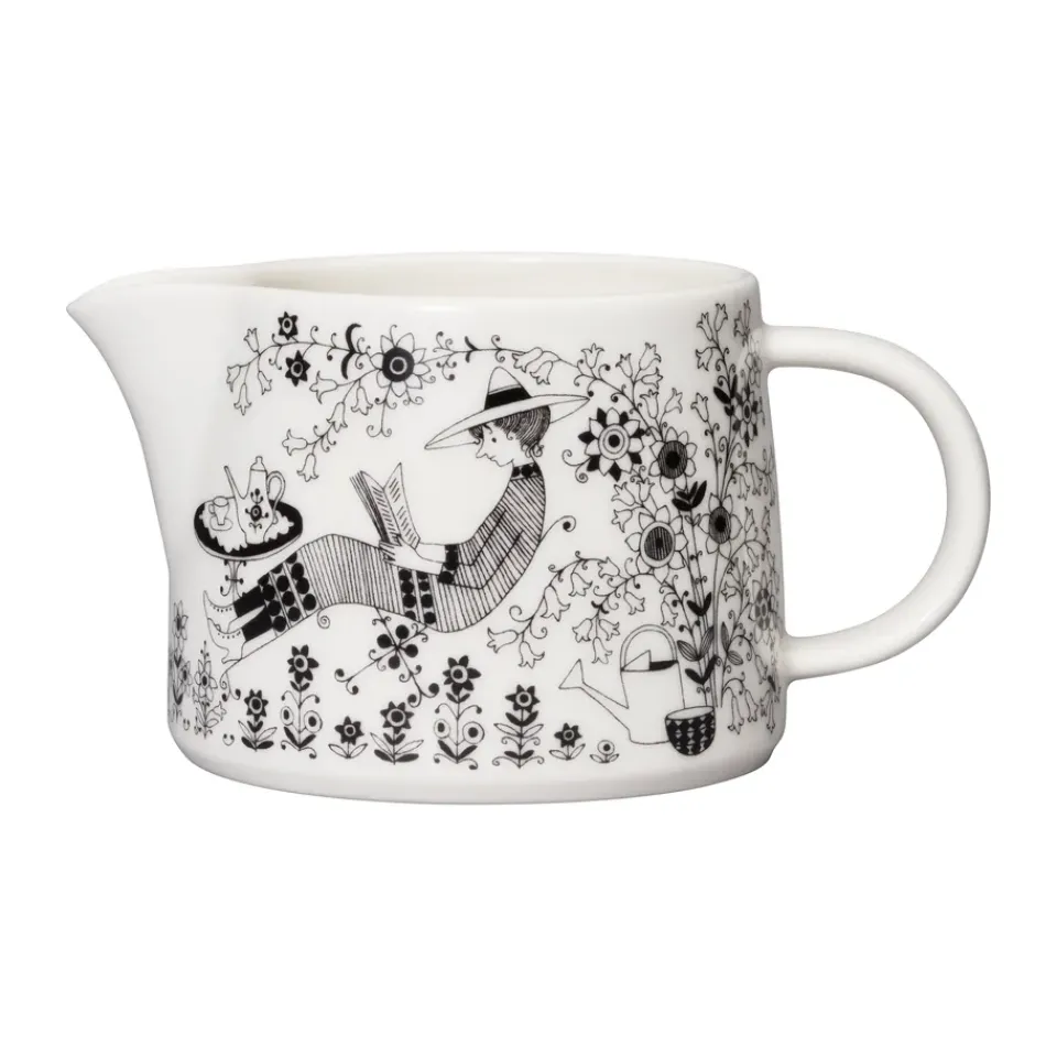 Arabia Emilia pot 35 cl, Black-white BlackWhite Best