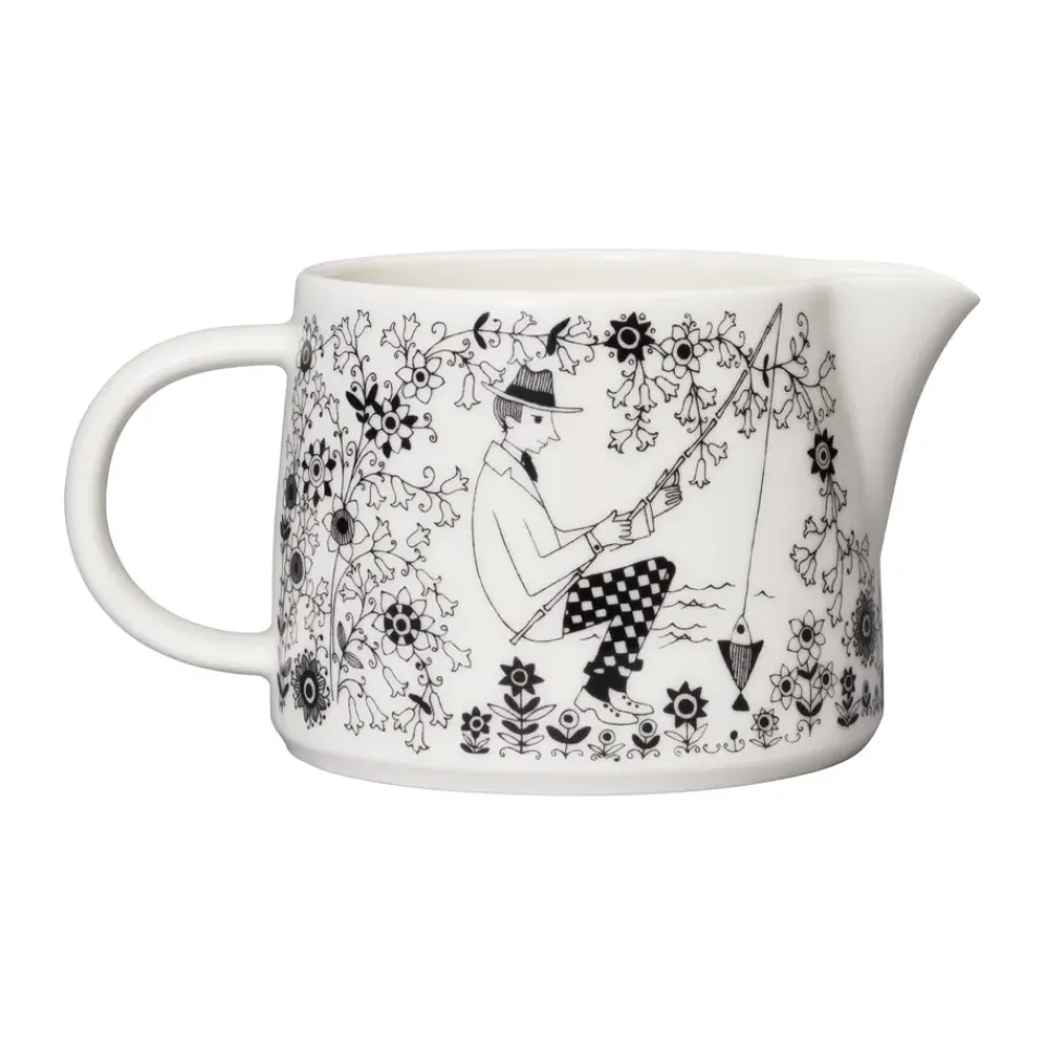 Arabia Emilia pot 35 cl, Black-white BlackWhite Best