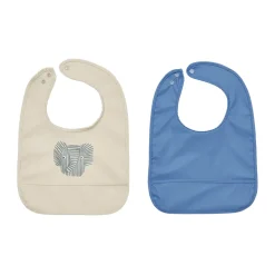 OYOY Erik Elephant bib 2-piece, Beige-blue BeigeBlue Discount