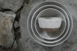 ERNST bowl stoneware, White-nature, Ø12 cm WhiteBeige Online