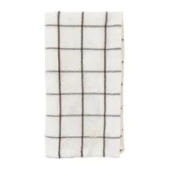 ERNST napkin large checkered 40x40 cm, White-brown WhiteBrown Clearance
