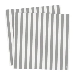 ERNST napkin striped 33x33 cm 20-pack, White-grey stripe WhiteGrey Online