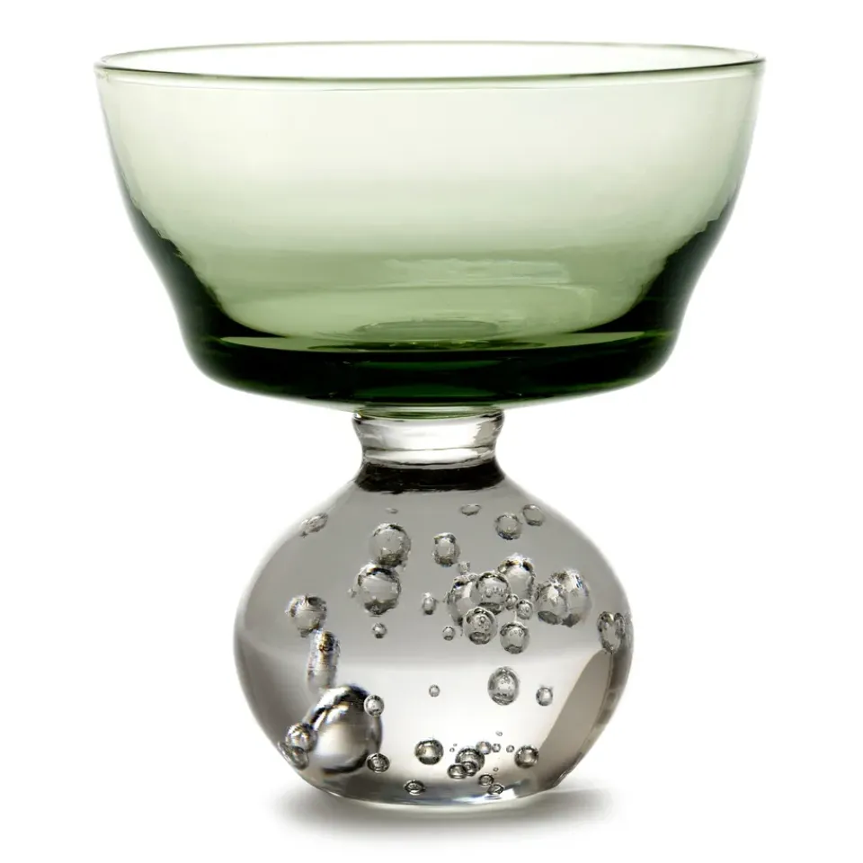 Serax Eternal snow stem glass M 9.2 cm, Green Hot