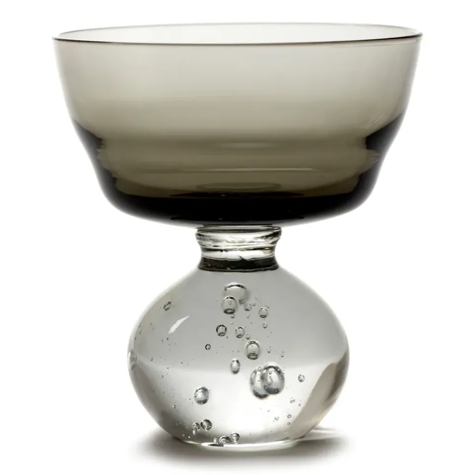 Serax Eternal snow stem glass M 9.2 cm, Smoky Grey Best