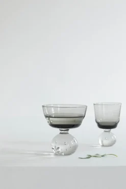 Serax Eternal snow stem glass M 6.3 cm, Smoky Grey New