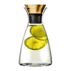 Eva Solo glass carafe 1 L, Brass-black Gold-colouredTransparentBlack New
