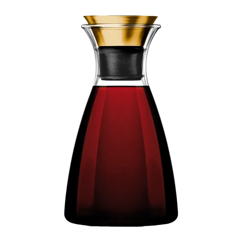Eva Solo glass carafe 1 L, Brass-black Gold-colouredTransparentBlack New