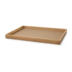 LIND DNA Even teak tray square L, Nupo nougat Brown Online