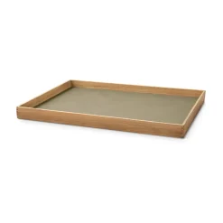 LIND DNA Even teak tray square L, Nupo herbal dust Beige Discount