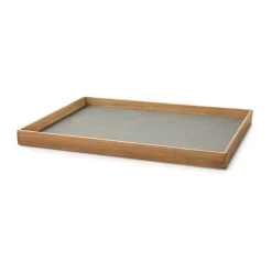 LIND DNA Even teak tray square L, Nupo light Grey Online