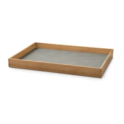 LIND DNA Even teak tray square M, Nupo light Grey Online