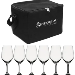 Spiegelau Expert wine glass bag black incl 6 wine glasses, clear Transparent New
