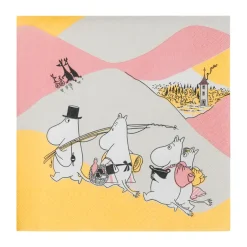 Moomin Arabia Family time paper napkin 33x33 cm 20-pack, Multi Hot