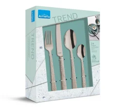 Amefa Felicity cutlery set 24 pieces, Rosé champagne Silver-coloured Outlet