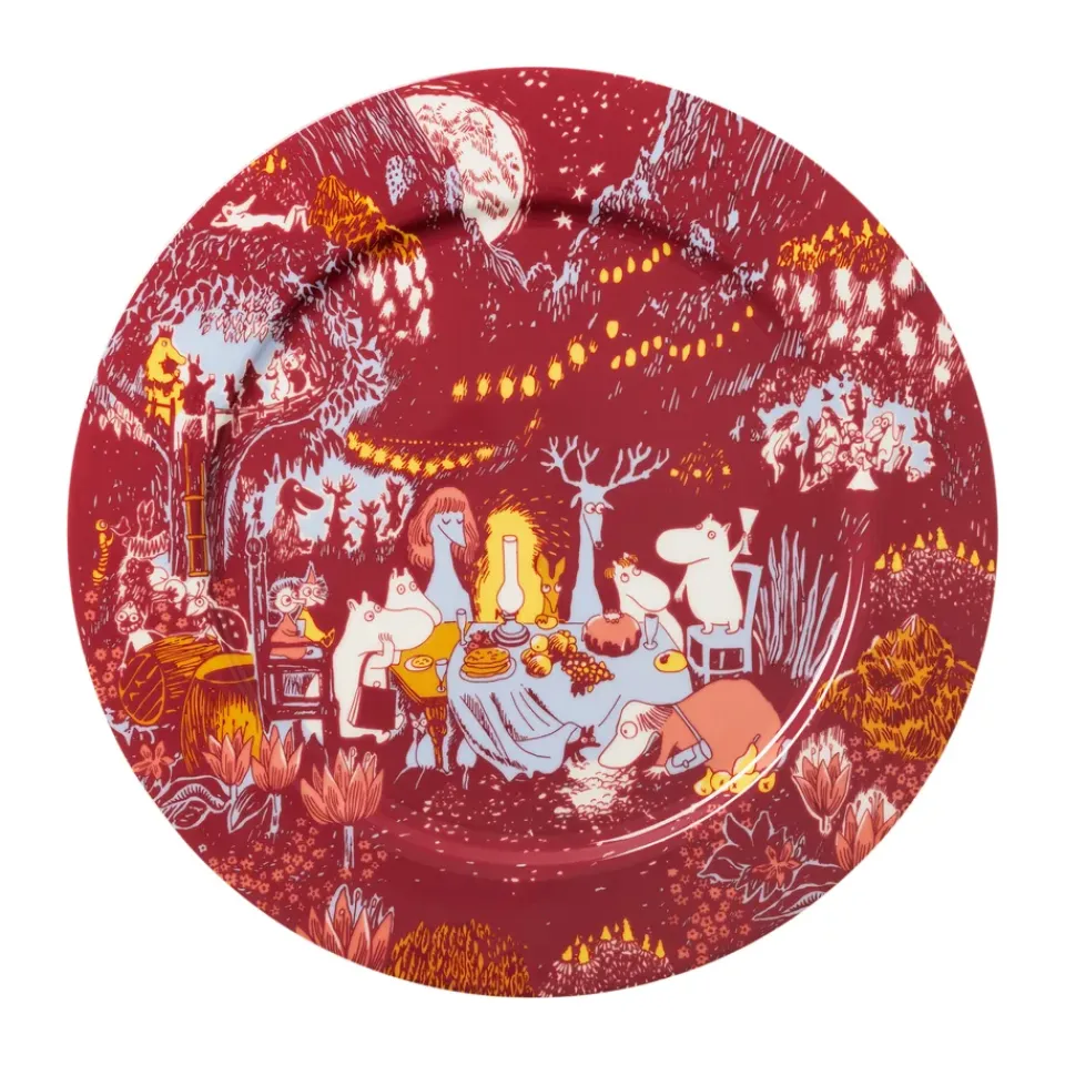 Moomin Arabia Festive Moments Moomin serving platter, Ø30 cm Red Best