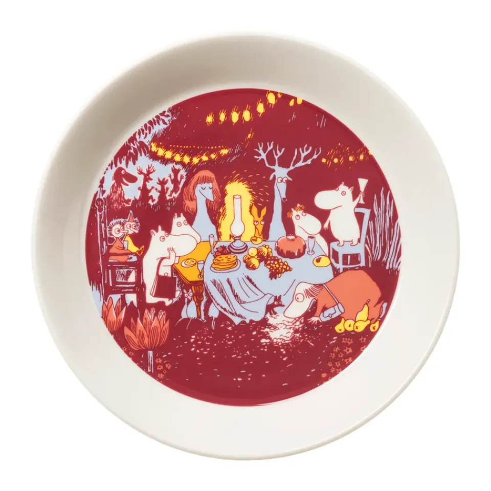 Moomin Arabia Festive Moments Mumin plate, Ø19.5 cm Red Discount