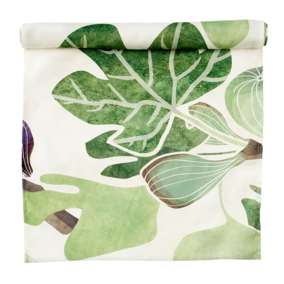Klippan Yllefabrik Figs runner, -white Green Outlet