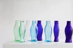 Serax Fish & Fish glass bottle 85 cl, Cobalt Blue