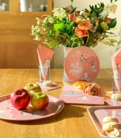 Opto Design Fiske Moomin summer 2022 coaster 4-pack, Pink PinkMulti Best