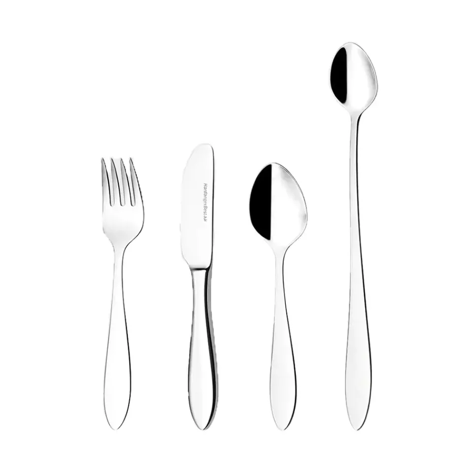 Hardanger Bestikk Fjord children's cutlery 4 pieces, Stainless steel Silver-coloured Hot