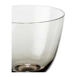 Holmegaard Flow glass on base 35 cl, Smoke Grey