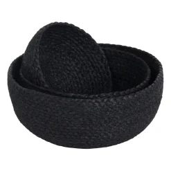 Dixie Flätad bread basket 3-pack, Black Sale