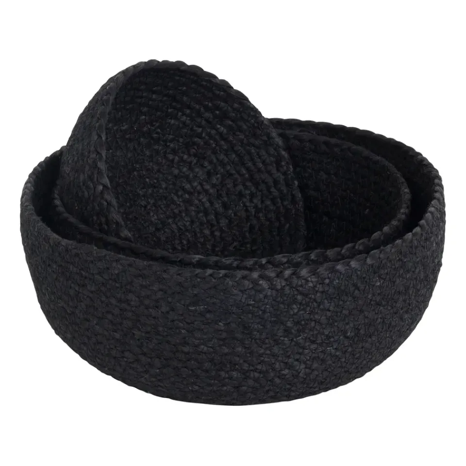 Dixie Flätad bread basket 3-pack, Black Sale