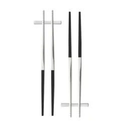 Gense Focus de Luxe chopsticks 4+2, stainless steel Silver-colouredBlack Clearance