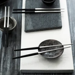 Gense Focus de Luxe chopsticks 4+2, stainless steel Silver-colouredBlack Clearance