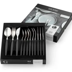 Gense Focus de Luxe cutlery 12 pcs, stainless steel Silver-colouredBlack Hot