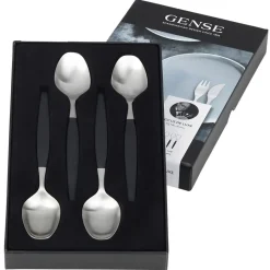 Gense Focus de Luxe dessert-spoons, 4-pack Silver-colouredBlack Sale