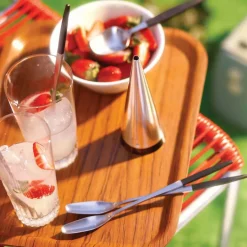 Gense Focus de Luxe dessert-spoons, 4-pack Silver-colouredBlack Sale