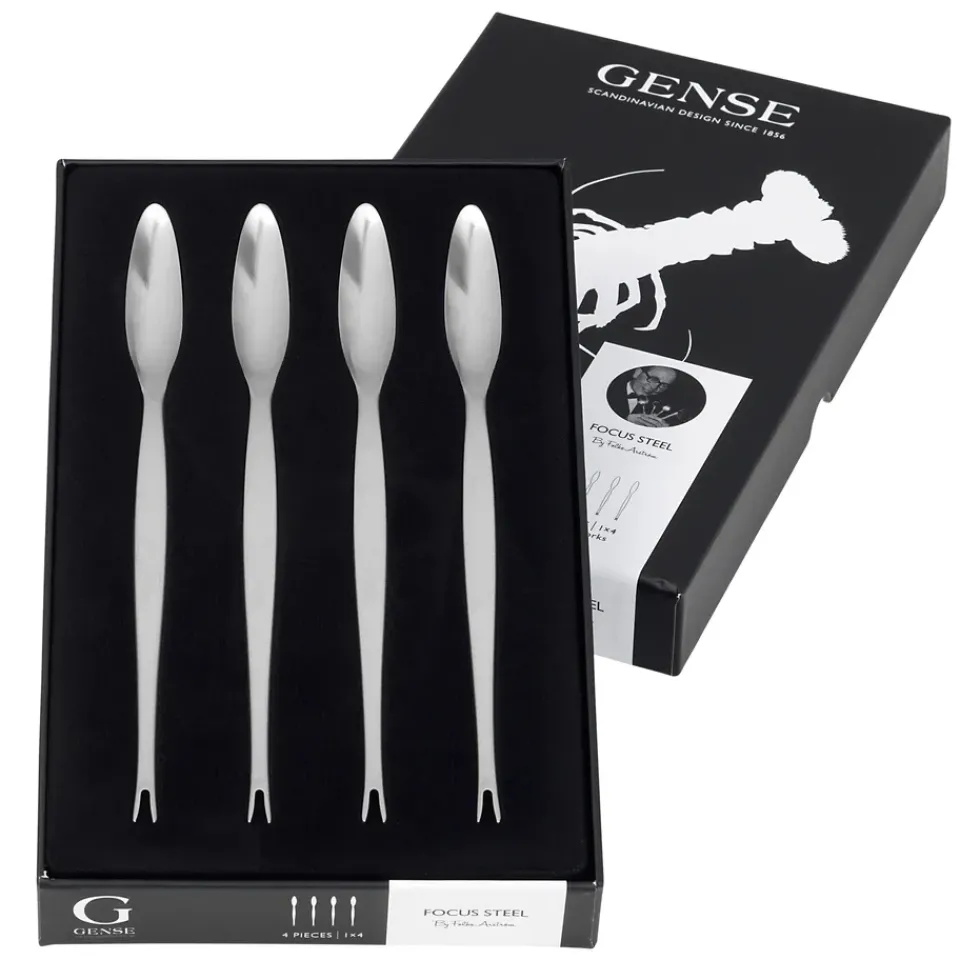 Gense Focus Steel lobster fork, stainless steel 4-pack Silver-coloured Clearance